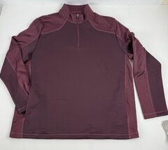 PGA Tour 3D Textured Quarter-Zip Golf Sweatshirt Burgundy Size XL Mens P... - $27.99