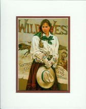 Wild West by Terri Kelly Moyers Cowgirl Western Print Matted Fits 8x10 Frame - £15.63 GBP