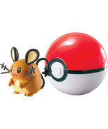 Pokemon Dedenne Figure + Poke Ball Clip &#39;n Carry Set Pokeball 18871 2017... - £12.05 GBP