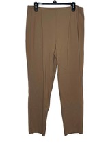 J. Jill Women&#39;s Pants Ponte Slim Leg Pleated Stretch Mid-Rise Tan Size Medium - £19.77 GBP