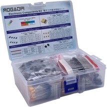 MOGAOPI Electronic Component Kit &amp; Total 1390 Pcs, LED Diodes, Metal Film - £30.80 GBP