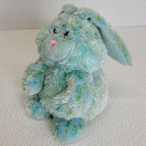 Princess Soft Toys Blue Green Bunny Bean Bag Plush Hairy Soft Chubby 2005 - $301.83 MXN