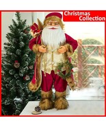 60CM Red Robe Santa Claus Figure Xmas Doll Christmas Home Decoration Sta... - £65.89 GBP