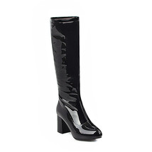 Woman&#39;s High Boots Shoes Fashion Knee High Boots Women Autumn Winter Patent Gree - £74.41 GBP