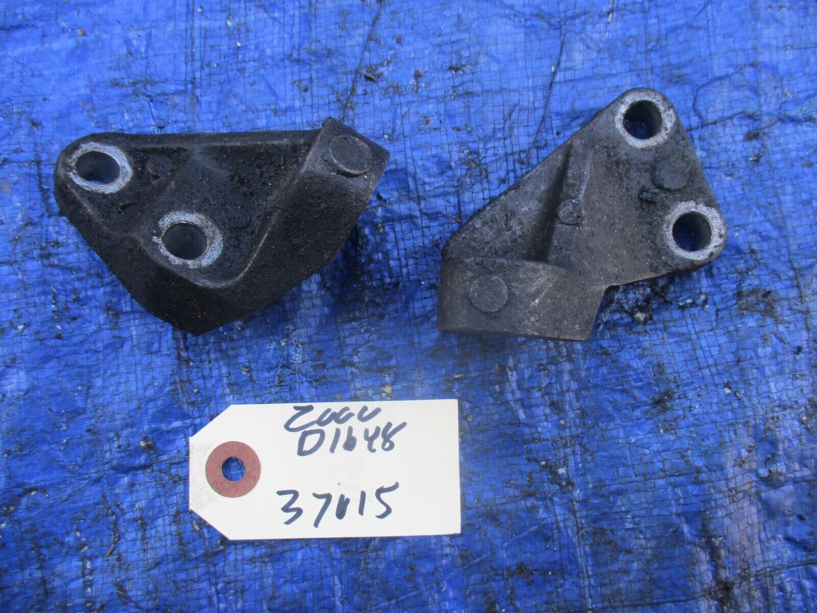 96-00 Honda Civic D16Y8 aluminum oil pan bracket mount set OEM transmiss... - $49.99