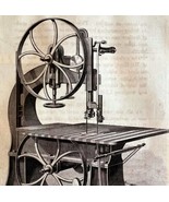 Patent Band Saw 1876 Worlds Fair Centennial Expo Victorian Woodcut DWAA3B - $96.12 CAD