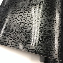Prem Black  Skin Leather Pattern PVC Adhesive Vinyl Film Stickers For Auto Car B - £66.63 GBP