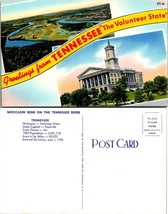 Tennessee(TN) Greetings Volunteer State Moccasin Bend River Vintage Postcard - £7.38 GBP