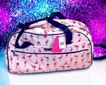 Betsey Johnson Designer Carry On Rolling Duffel Bag In Flamingo Strut RV... - $123.74