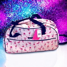Betsey Johnson Designer Carry On Rolling Duffel Bag In Flamingo Strut RV... - $123.74