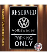 Volkswagen Parking 8&quot;x12&quot; Brushed Aluminum and translucent Classy Black ... - £15.36 GBP