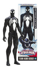 Marvel Titan Hero Series Black Suit Spider-Man 12&quot; Figure New in Box - £10.29 GBP
