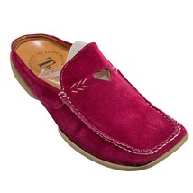 THINK! Red Suede Leather Flat Mule Shoes Women&#39;s Size 8.5M - $684.05 MXN