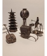 Antique Japanese and Chinese  Sterling silver models 5 pieces - £175.22 GBP