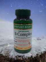 Nature&#39;s Bounty Time Release Vitamin B Complex Folic Vitamin C 125 Tab E... - $13.85