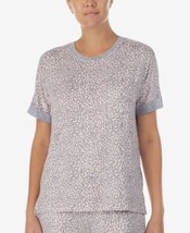 DKNY Womens Sleepwear Short Sleeve Contrast Trim Printed Pajama Top Only,1-PC S - $30.60