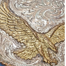 Montana Silversmith Western Belt Buckle Silver Jewelers Bronze Eagle image 2