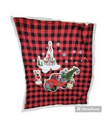 Disney Mickey Mouse Fleece Throw Blanket Buffalo Plaid Christmas Sherpa - €33,41 EUR