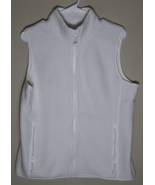 Vineyard Vines Vest Women&#39;s Blank Medium White Harbor Fleece Full Zip Ja... - $29.69