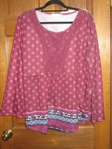 Weekend by Suzanne Betro Scoop Neck Medallion Print Tunic Top - Size 2X - $19.79