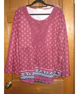 Weekend by Suzanne Betro Scoop Neck Medallion Print Tunic Top - Size 2X - $19.79