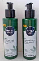 NIVEA Men Sensitive Calm Liquid Shaving Cream 2 Pack Hemp Seed Oil 6.8 Oz - $14.84