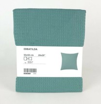 IKEA EBBATILDA Turquoise Grey Pillow Cover 20x20&quot; New 004.930.16 - £9.48 GBP