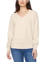 Buffalo Womens Sweater Tan V-Neck Pullover Fleece Heavyweight Long Sleeves - $39.99