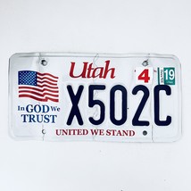 2019 United States Utah In God We Trust Passenger License Plate X502C - $18.80