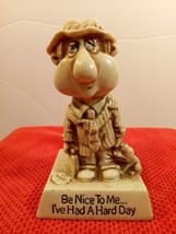 Vintage 1977 Russ Berrie &amp; Co Figure &quot;Be Nice To Me... I&#39;ve Had A Hard Day&quot; #715 - £11.84 GBP