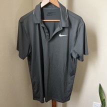 Nike Golf Men’s Icon Polo Size Medium Shirt Gray Standard Fit 725527 - £15.37 GBP