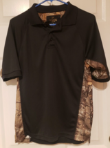 Redhead  Realtree Xtra Camo Shirt Mens Small Black Camouflage SS Polo Hunting - £12.91 GBP