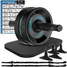 Ab Roller Wheel, 6-in-1 Ab Roller Kit with Knee Mat, Push-Up Bars, Resis... - $80.99
