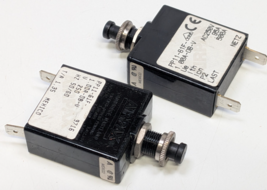 Lot of 2 - Airpax - PP11-61F-1.00A-OB-V - 1 Amp Push-Pull Circuit Breakers - $18.80