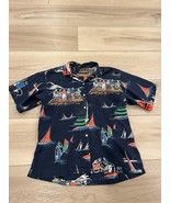 Cacharel Paris Vintage Nautical Button Down Cotton Shirt Navy S - $60.40 CAD