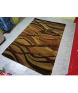 Brown Mono Color Rug, Zig-zag Design Unique Rug for Home and Living, Sty... - $250.00+