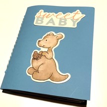 Handmade Baby Book Junk Journal Photo Album Journaling 4.25&quot; x 5.75&quot; 36 pages - £13.00 GBP