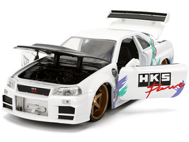 2002 Nissan Skyline GT-R (R34) RHD (Right Hand Drive) &quot;HKS Power&quot; White with Car - $43.11