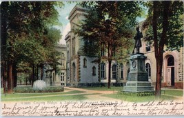County Bldgs &amp; Soldiers Monument, Elmira, New York Postcard 1907 - £22.36 GBP