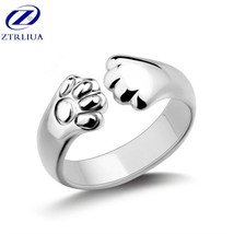 Hot Popular Cute Animal 925 Sterling Silver Jewelry Fashion Personality Cat Claw - £7.02 GBP