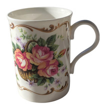 Crown Trent England Flower Pattern Fine Bone China Tea Coffee Cup Mug - £14.85 GBP