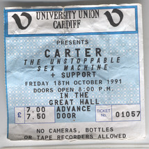 CARTER THE UNSTOPPABLE SEX MACHINE 1991 VINTAGE TICKET STUB UNIVERSITY C... - £11.59 GBP