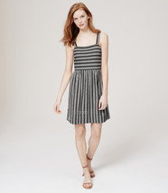 NWT Ann Taylor LOFT 100% Cotton Striped Strappy Flare Summer Beach Dress... - $39.99