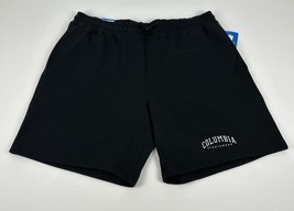 Columbia Men&#39;s Big &amp; Tall Fleece Trek Shorts in Black White Varsity Logo-1X - £23.91 GBP