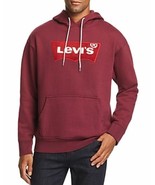 Levi&#39;s Premium Embroidered Batwing Logo-Print Hoodie in Varsity Fig Purp... - €27,95 EUR
