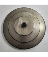 Vintage Aluminum Black Top Knob 9 1/2&quot; Round Replacement Lid #111 - $346.64 MXN