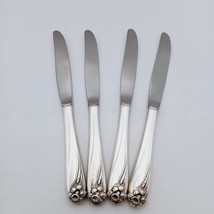 IS Daffodil Set of 4 Dinner Knives 1847 Rogers Silverplate Vtg Flatware - £29.80 GBP