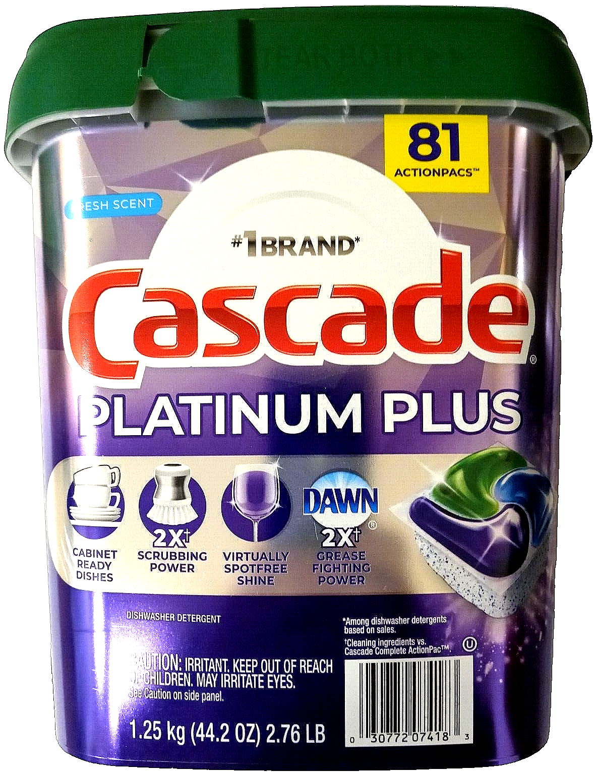 Cascade Platinum Plus Dishwasher Detergent Pods Fresh Scent 81 Actionpacks