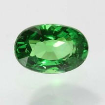 Grass Green Tsavorite Garnet Faceted Oval Bright Natural Gemstone 1.11 carat - £337.16 GBP