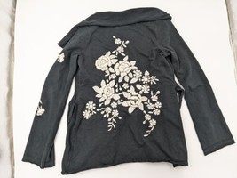 Lucky Brand Embroidered Floral Robe Cardigan Top Y2K Women&#39;s Medium Vintage - $39.59